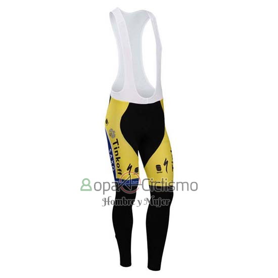 Tinkoff Saxo Bank Ropa Ciclismo Culotte Largo 2014 Mangas Largas Azul y AMarillo